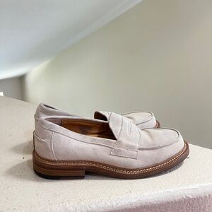 Express Tan Leather Suede Penny Loafers Men's Dress Shoes Size 9 Work Casual